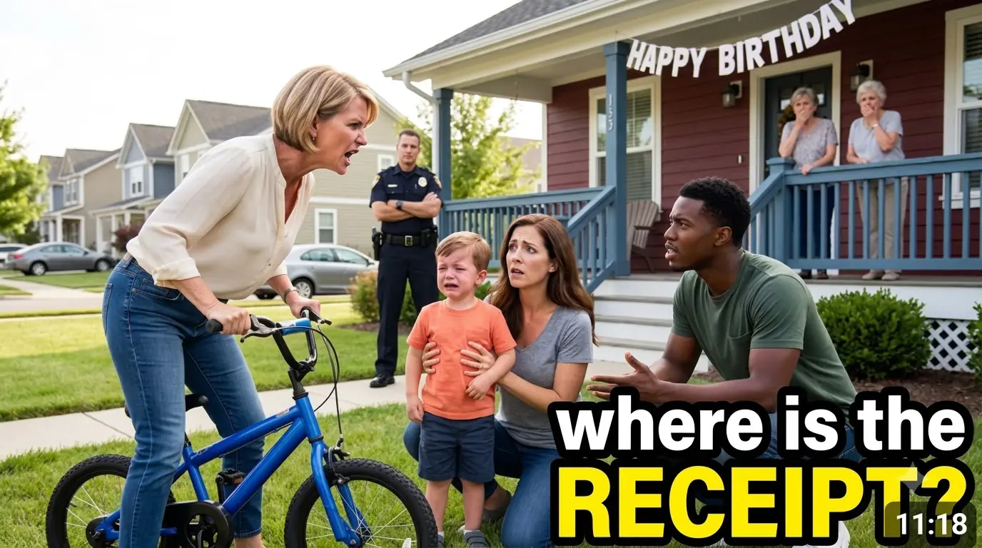 HOA Karen Accused My Son of Stealing a Bike She Didn’t Know It Was His Birthday Gift— Got Arre