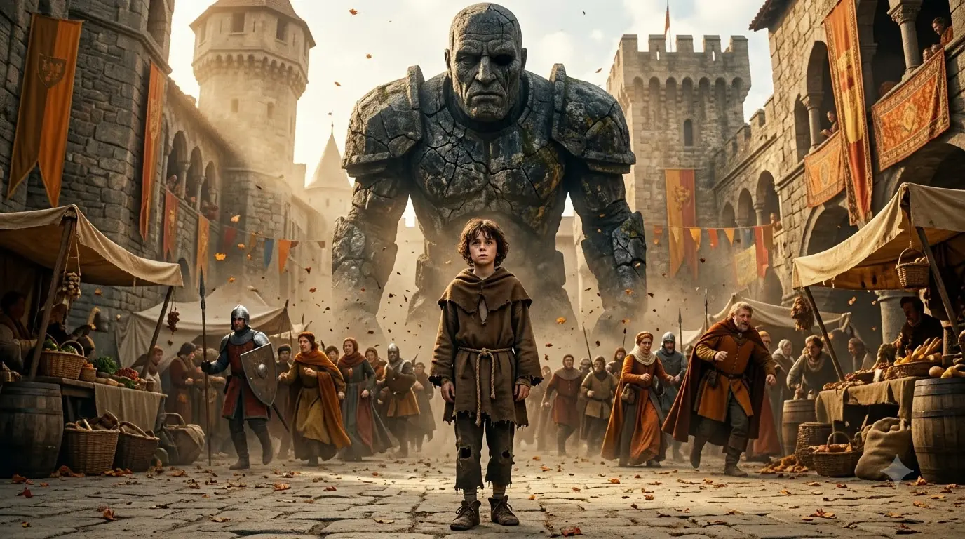 The Forgotten Orphan Awakened the Last Stone Guardian — Then the King Saw Why It Knelt