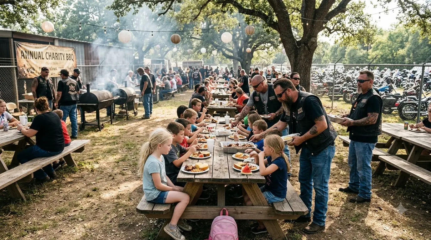 A Little Girl Hid Her Barbecue in a Pink Backpack — Then 200 Bikers Went Silent
