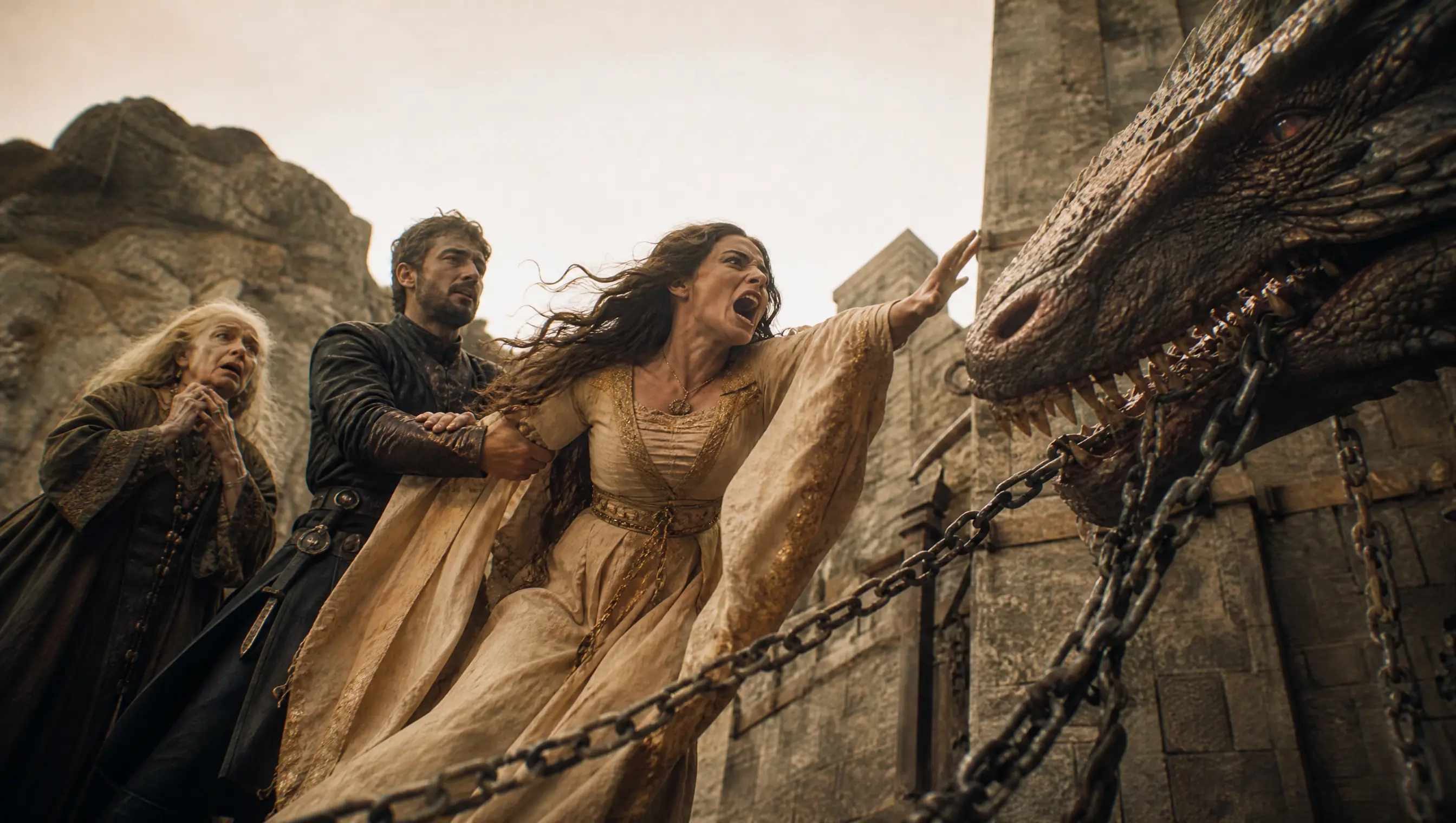 She Lunged at the Chained Dragon That Ate Her Mother's Memories — Then Her Husband Caught Her Arm and the Old Seeress Cried That the Bond Was Waking