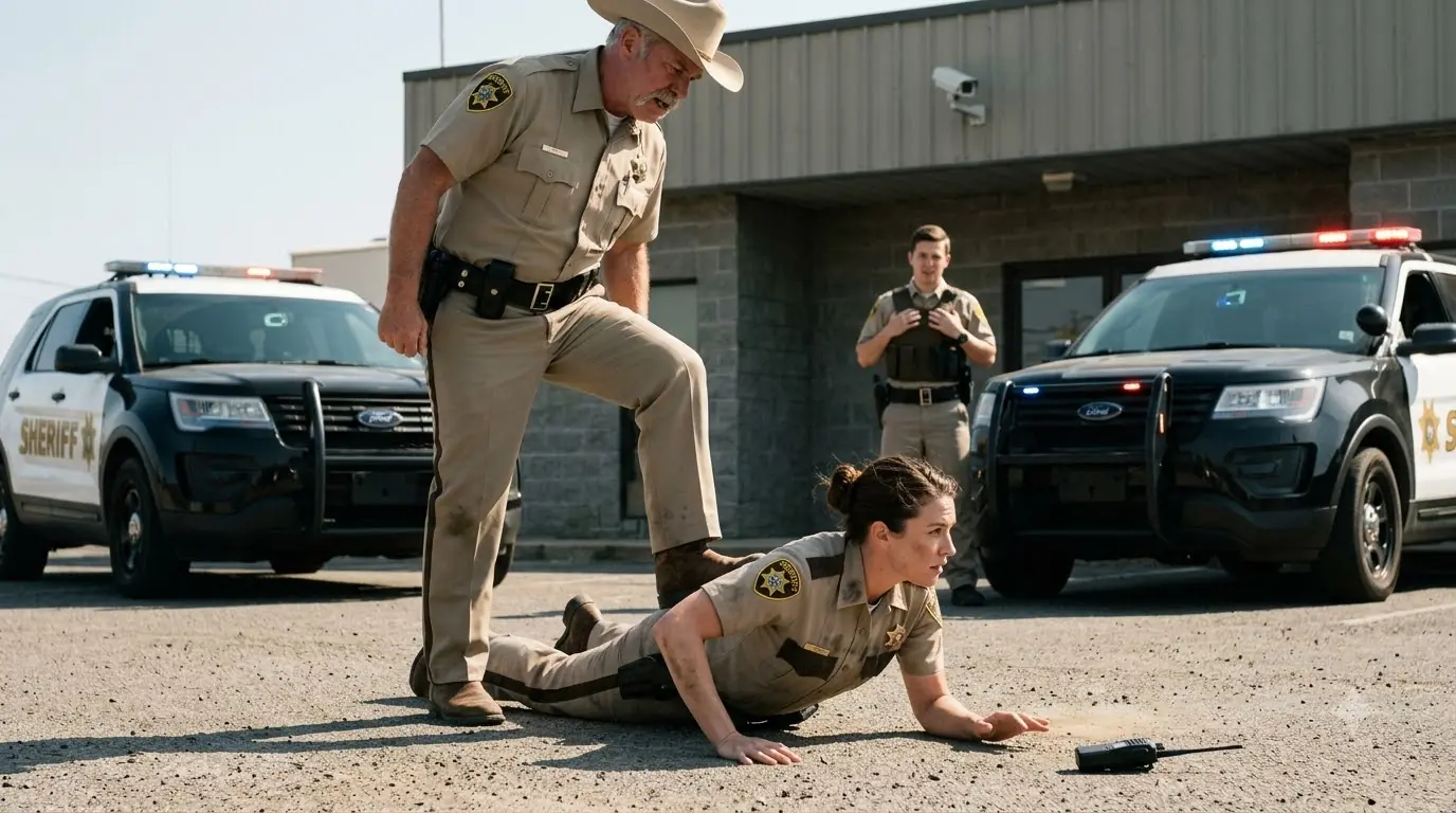 The Sheriff Put His Boot on the New Deputy — Then She Started Counting Every Law He Broke