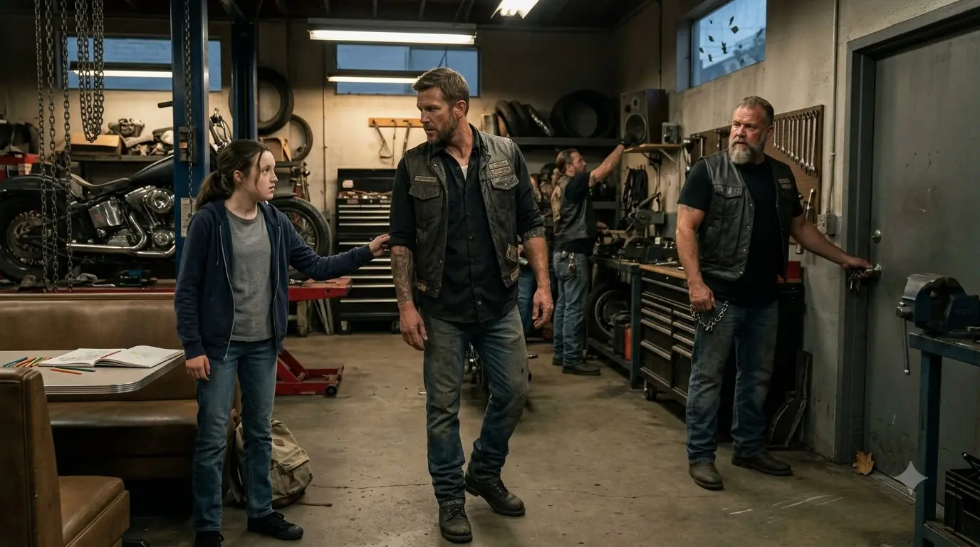 ‘Don’t Open That Door.’ Whispered the 14-Year-Old — The Bikers Realized Someone Was Already Inside