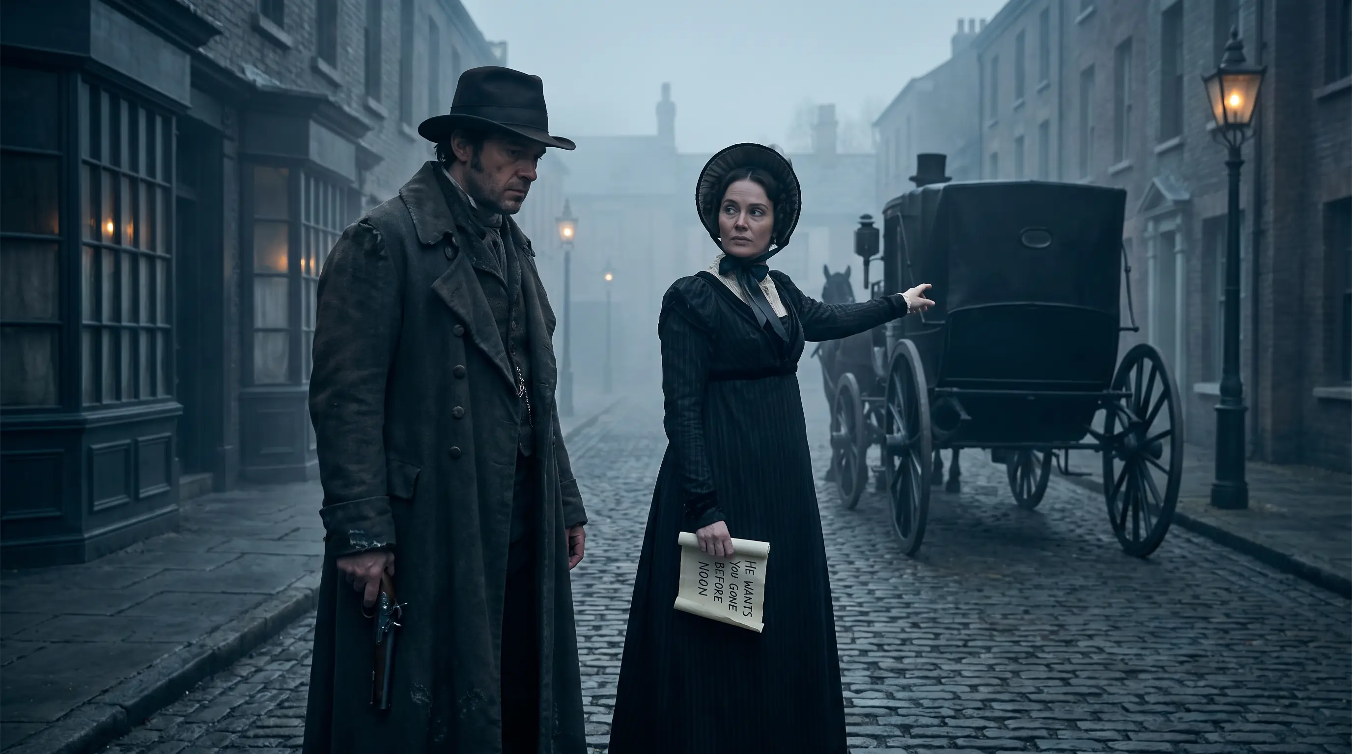 He Came to Die for Her Name at Dawn — Until Lady Sophia Pointed to the Black Carriage and Said, "He Wants You Gone Before Noon"