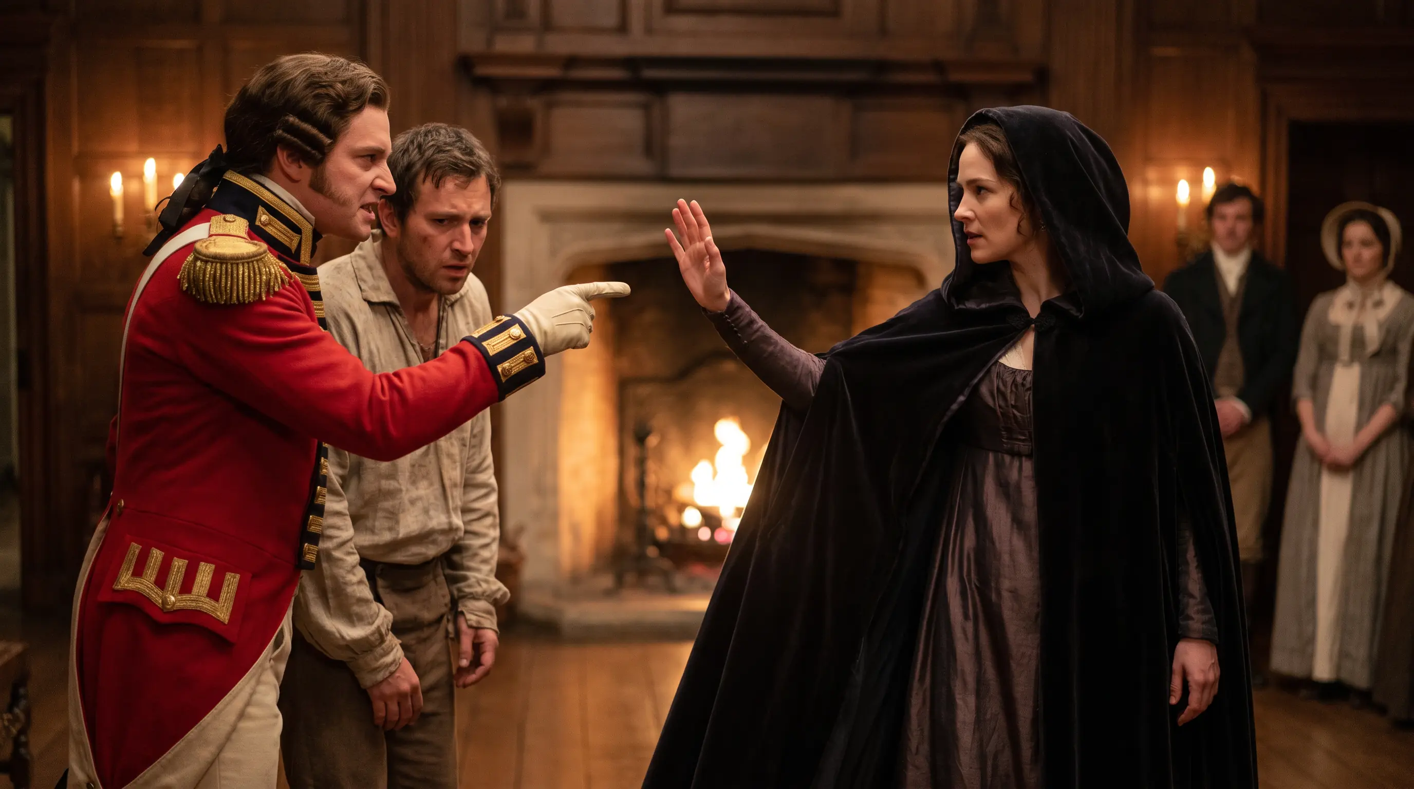 "Show Him What Happens to Servants Who Stare," the Captain Sneered — Until a Cloaked Lady Commanded, "Enough"