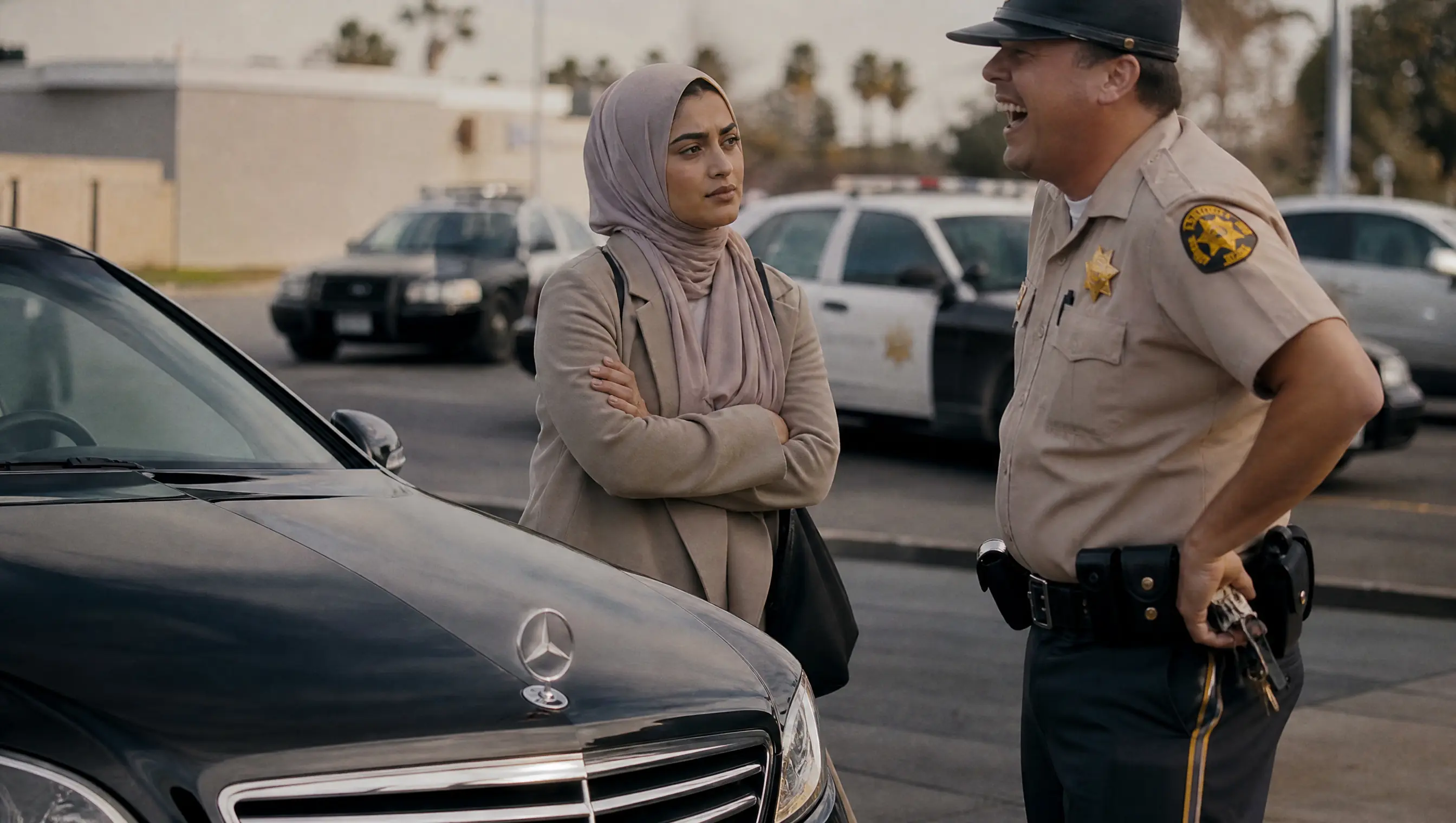 He Blocked the Woman in the Hijab and Called Her a Joke — Until His Radio Proved She Knew Exactly Who She Was
