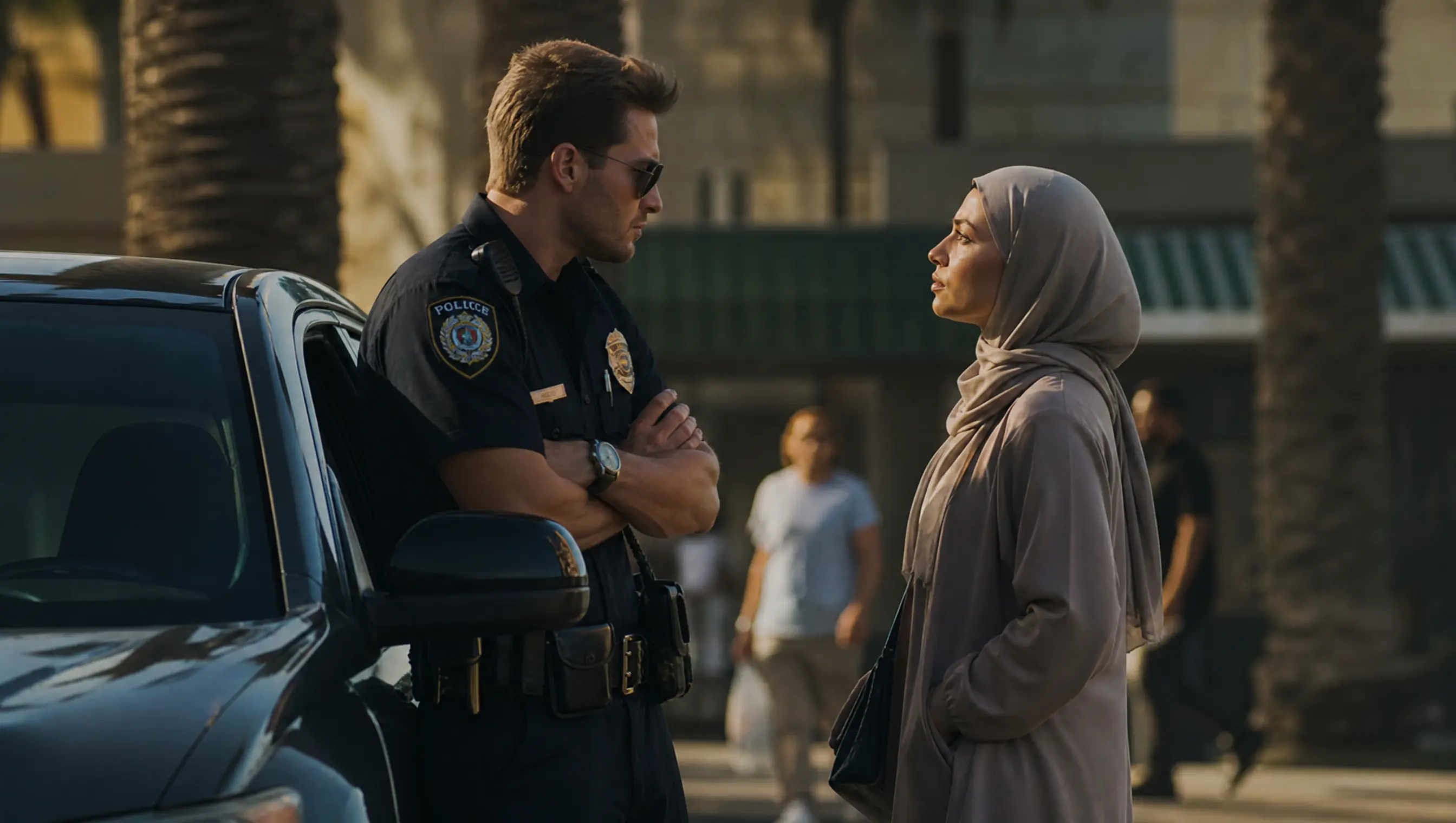 The Sergeant Laughed That a Woman in a Hijab Couldn't Own a Mercedes — Until She Unlocked It and Said, "Tell Your Supervisor What You're Doing"