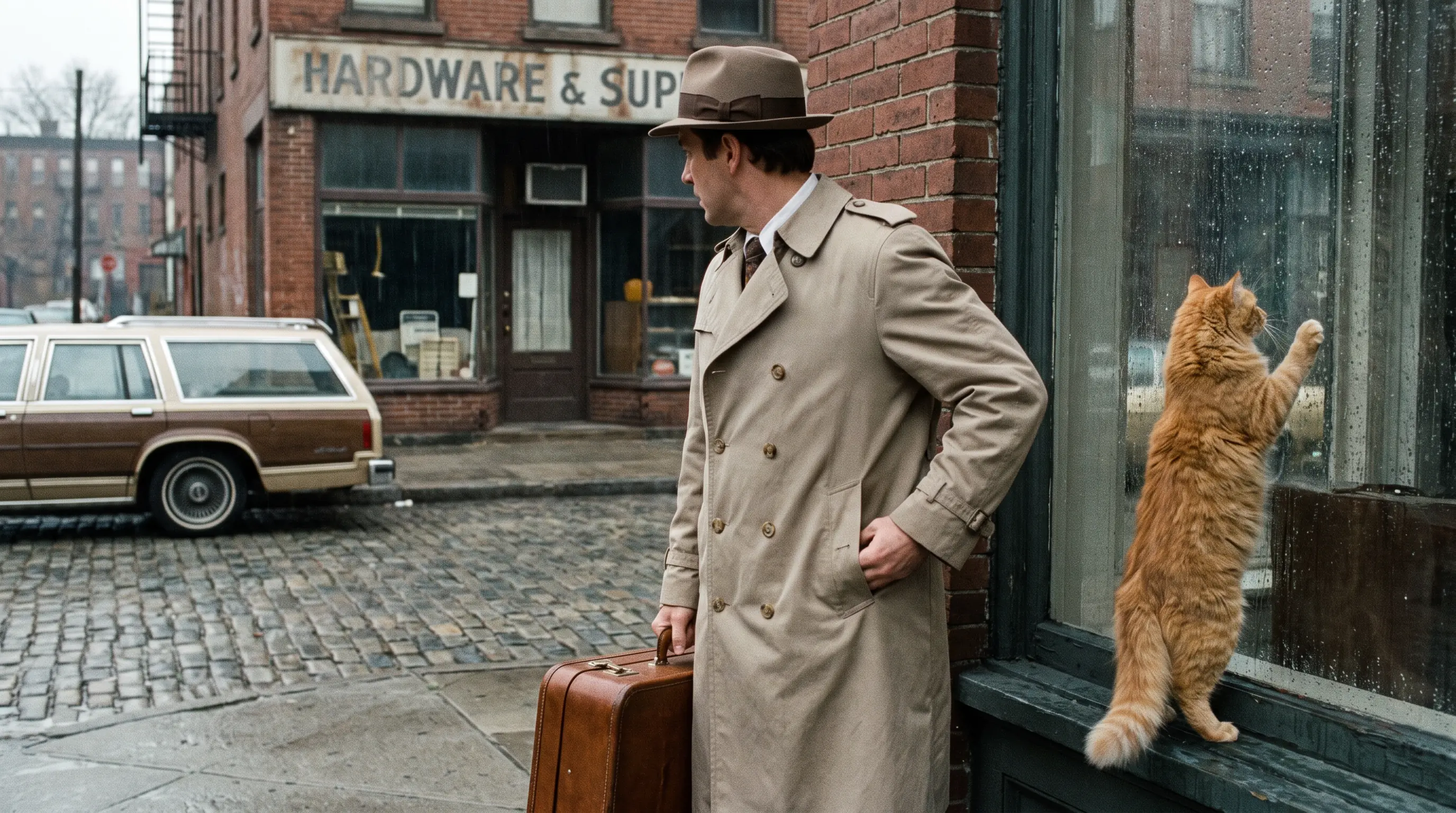 The Cat Clawed at the Window as He Walked Away With His Suitcase — Until He Stopped, Turned Back, and Reached Into His Coat