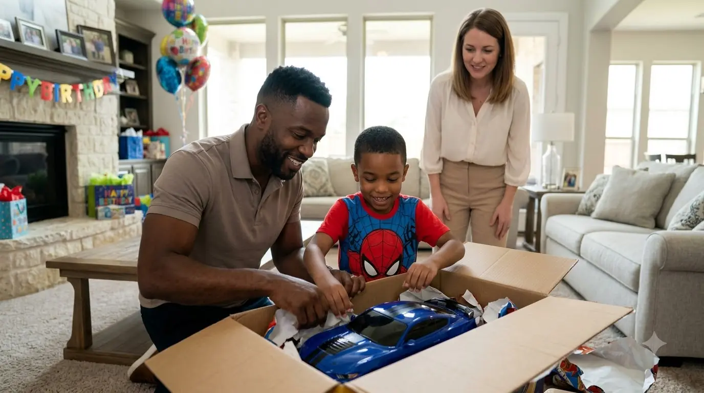 A Single Dad Opened His Son’s Birthday Gift — Then One Innocent Sentence Turned the Celebration Into a Family Reckoning