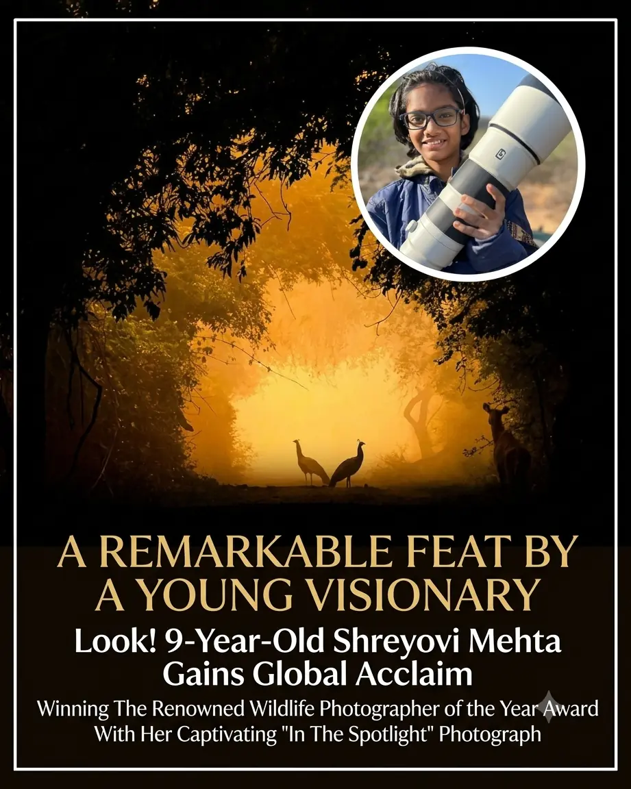At Just 9 Years Old, Indian Girl Captures an Award-Winning Wildlife Photo That Amazes the World