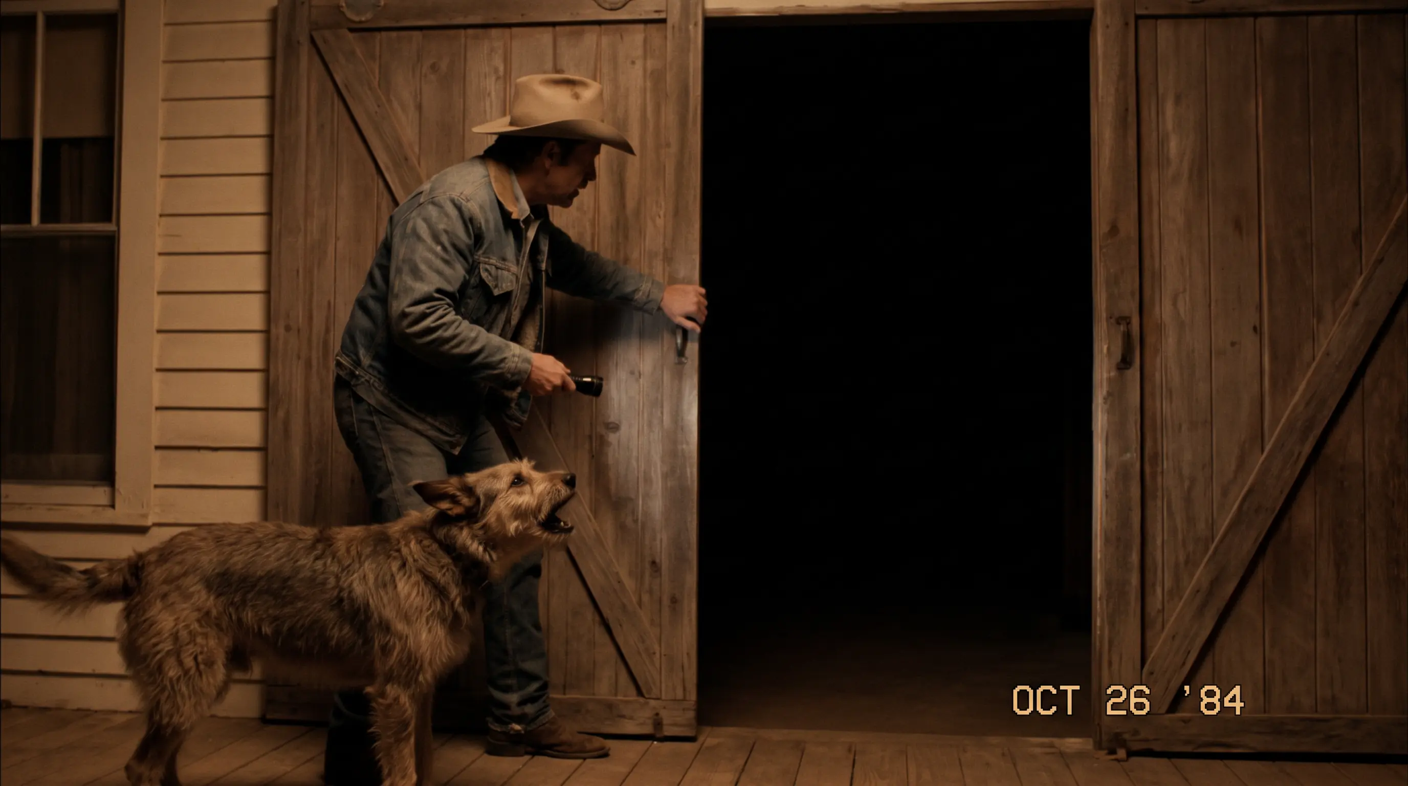 The Rancher Ignored His Dog's Warning — Until He Slid Open the Barn Door Into Total Darkness