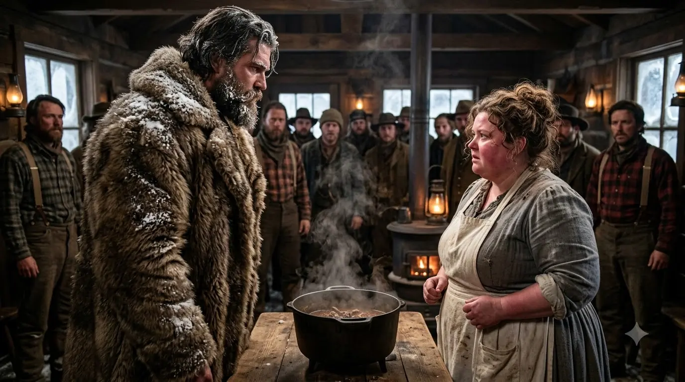 The Seven-Foot Trapper Demanded to Meet the Woman Who Cooked His Stew — Then the Blizzard Sealed the Boarding House