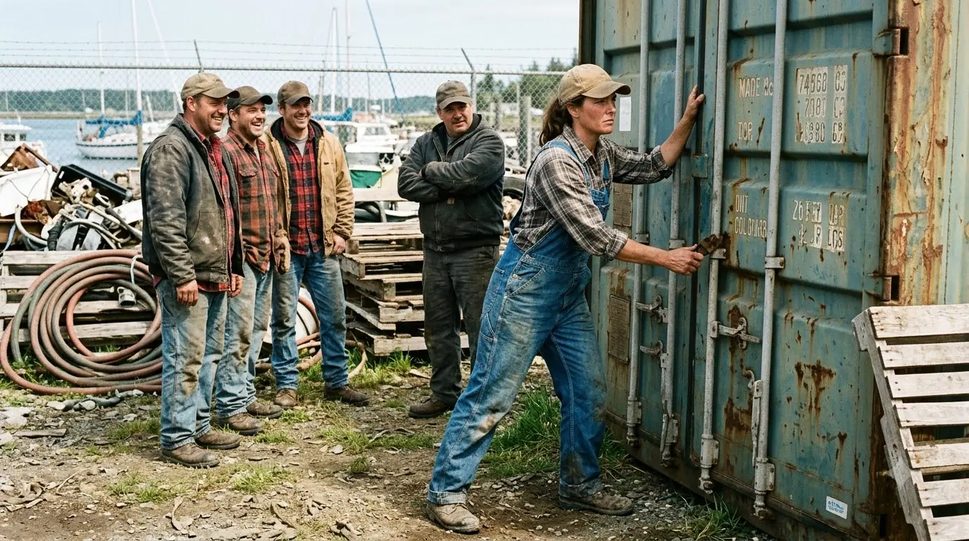 A Farm Woman Bought a Rusted Shipping Container for $15 — Then a Stranger Offered Her $62,000 Before She Opened the Door