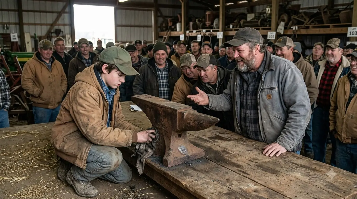 A Farm Boy Spent His Last $55 on a Rusted Anvil — Then an Old Blacksmith Saw the Mark Beneath the Grime