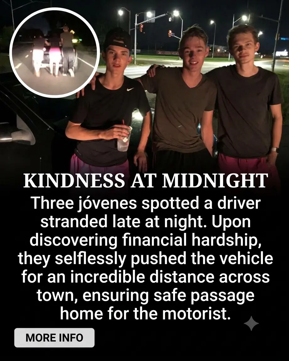 Three Canadian Teenagers Went Out for a Late-Night Snack — Then Spent Hours Pushing a Stranger’s Broken-Down Car Five Miles Home