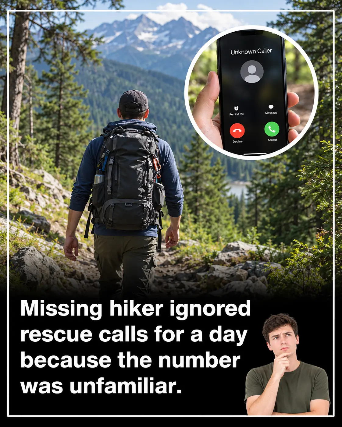 Missing Hiker Ignored Rescue Teams’ Calls for Nearly 24 Hours Because He Didn’t Recognize the Number