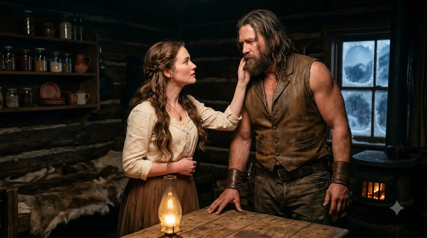 A Wealthy Woman Took Shelter in a Mountain Man’s Cabin — Then He Saw the Crest at Her Throat