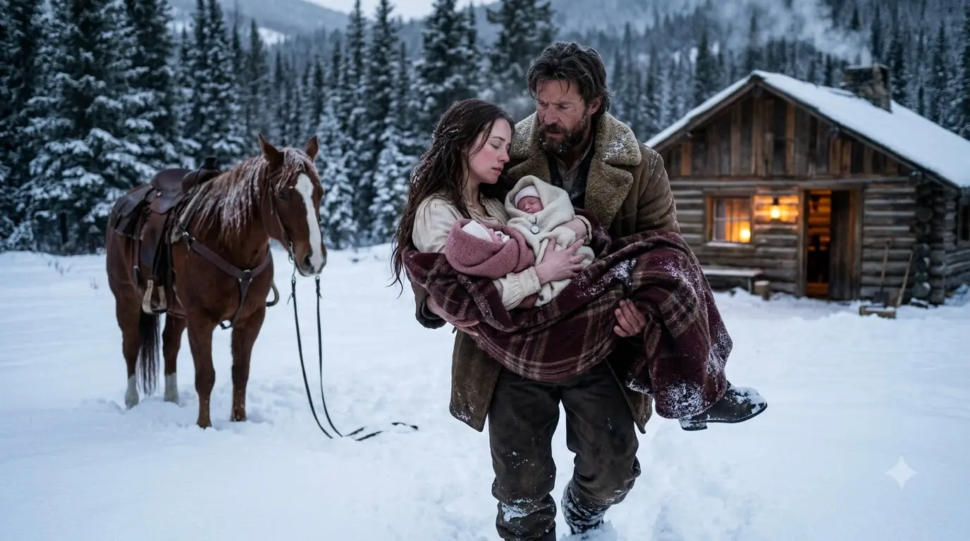 He Carried a Dying Mother and Her Twin Babies Through the Snow — Then He Saw the Pendant Hidden in Their Blanket