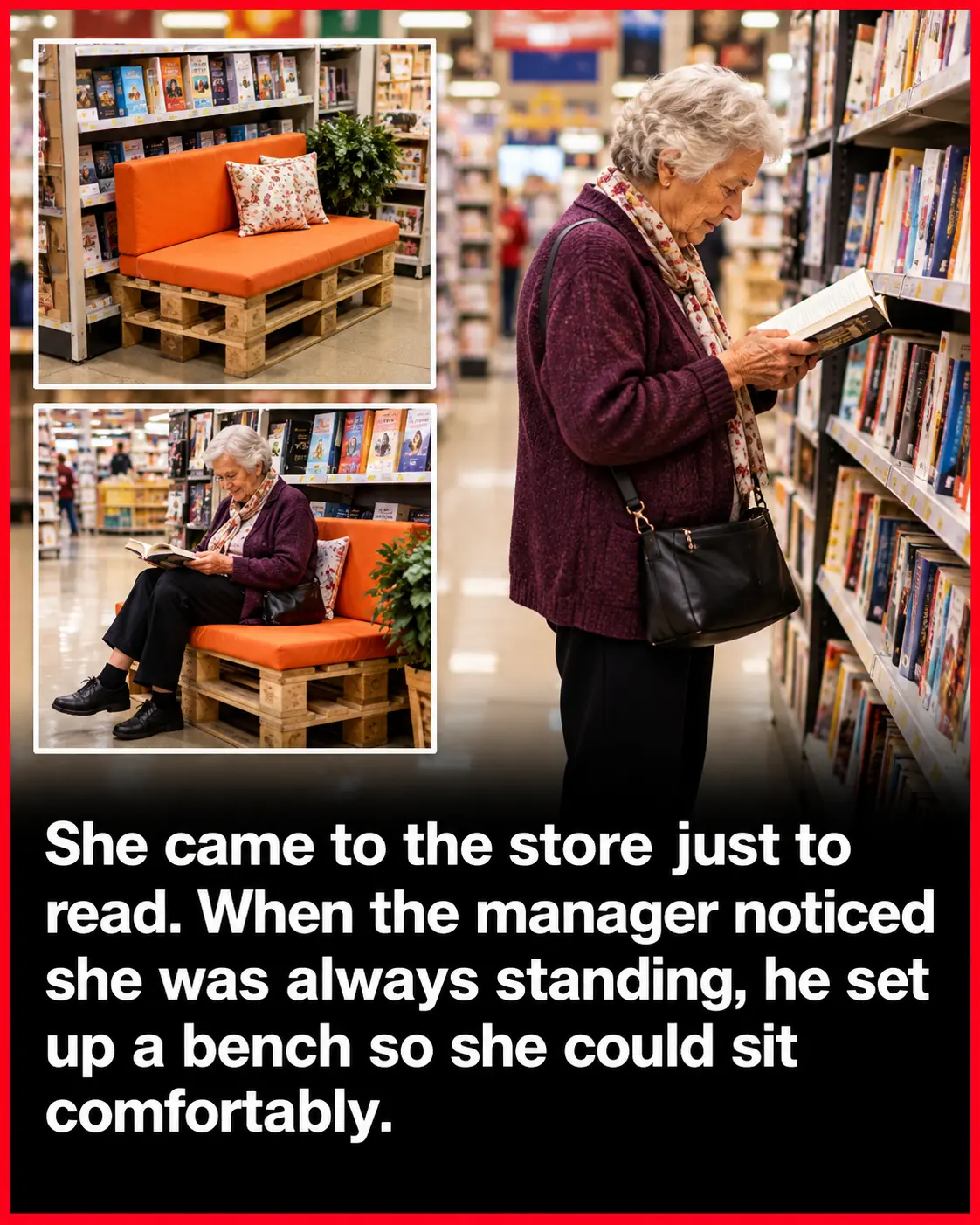 A Supermarket Manager Noticed an Elderly Woman Reading Books Every Day and Made One Small Gesture That Meant Everything ❤️
