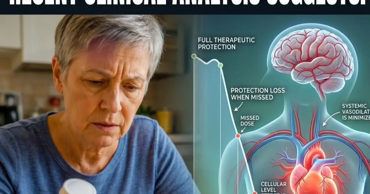 Missing blood pressure pills regularly may wipe out most of their protection, new analysis finds.