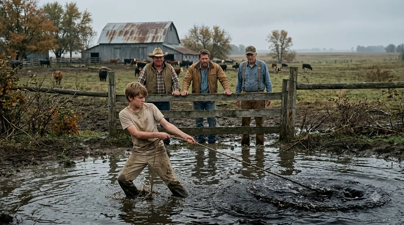 He Pulled a Rope From the Farm Pond — Then Something Heavy Moved Below