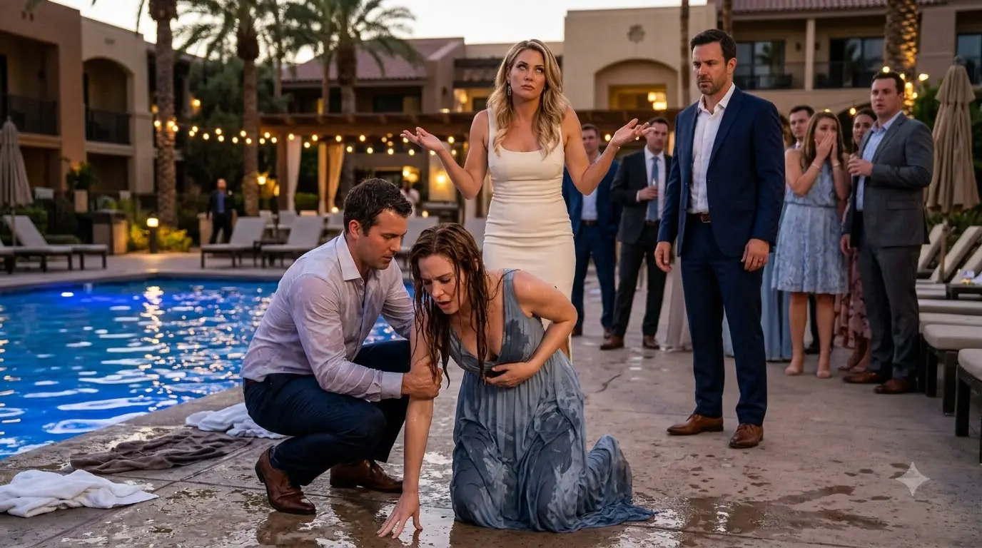 My Sister Shoved Me Into a Resort Pool After Surgery — Then Her Fiancé Made One Quiet Call