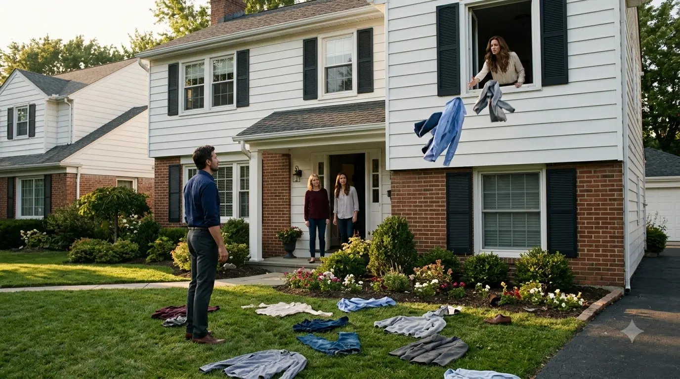 My Wife Threw My Stuff Out and Kicked Me Out in Front of Her Friends — Next Day, She Couldn't Get In