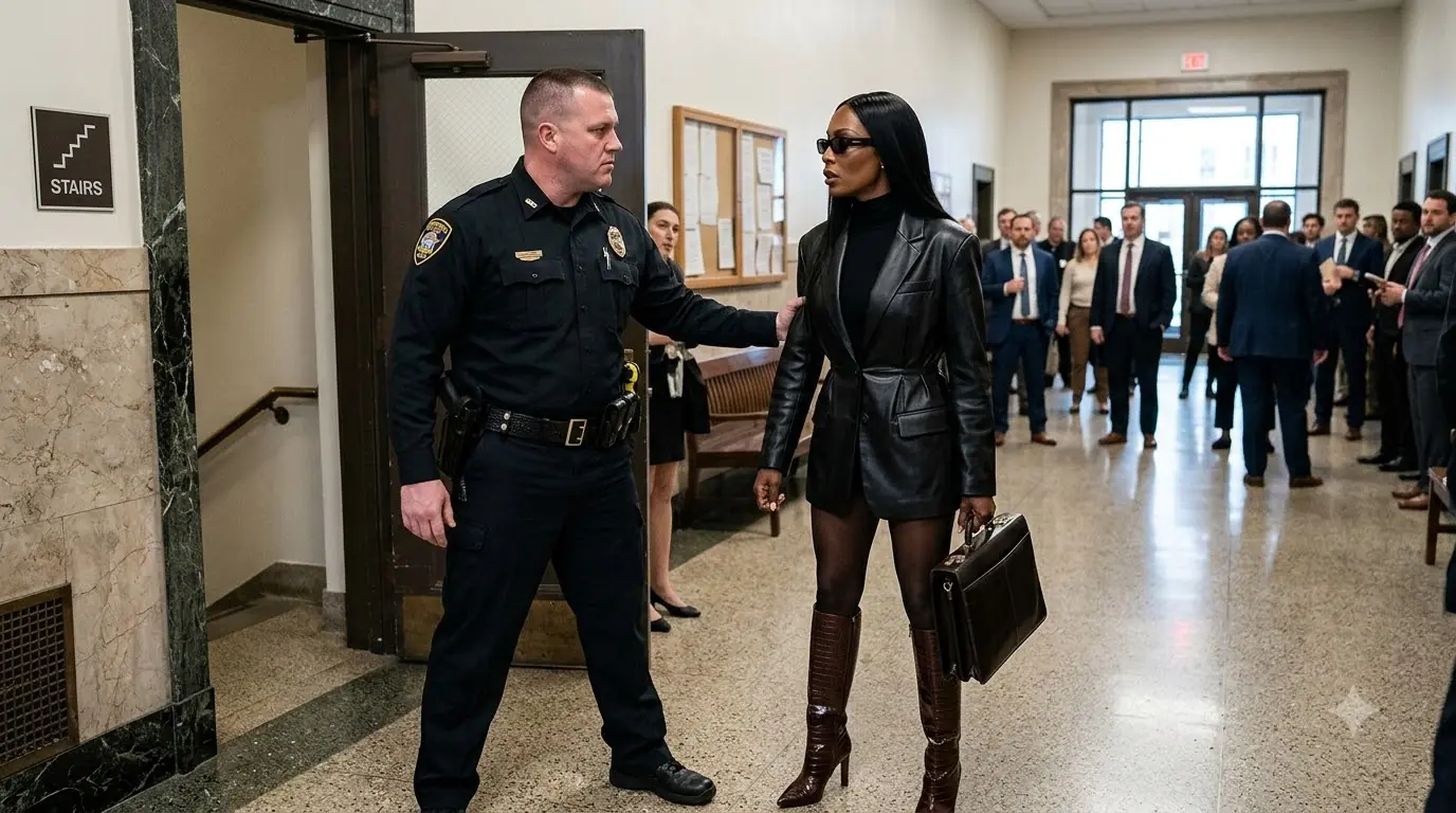 A Courthouse Officer Struck the Wrong Woman in a Crowded Hall — Then the Bailiff Ran Toward Them