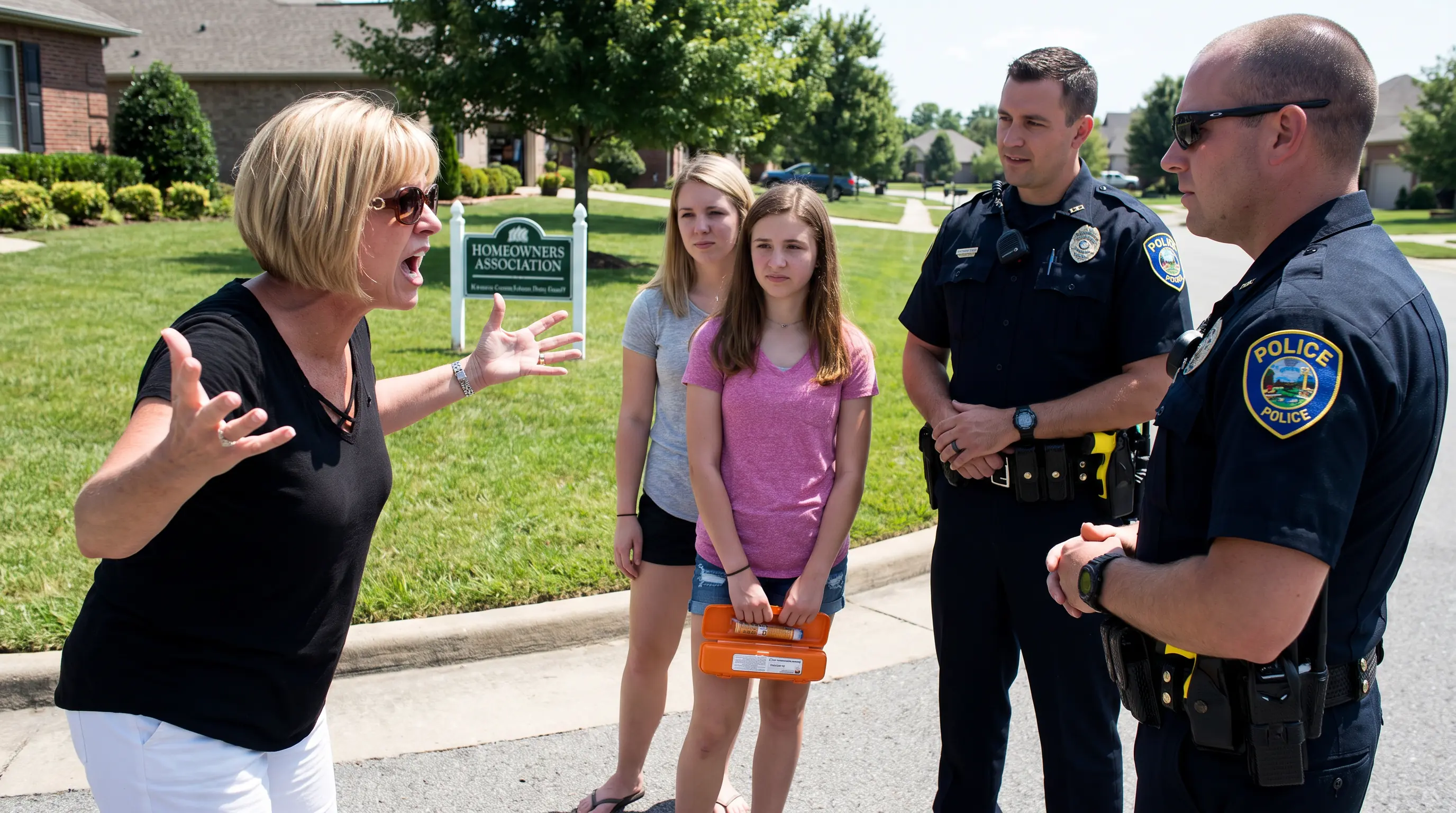 HOA Karen Demanded Police Arrest My Daughter Over An EpiPen — She Froze When Paramedics Called Out Her "Narcotics" Claim