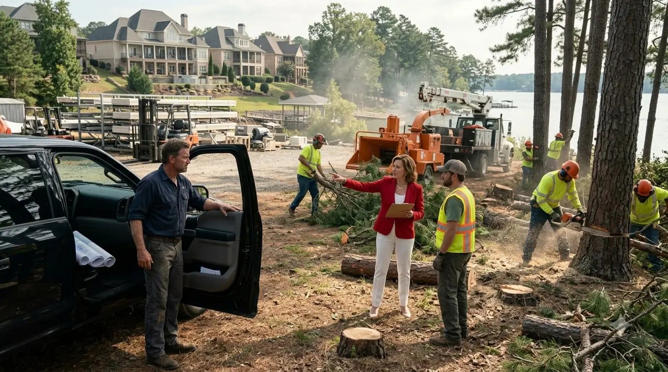 HOA Cut Down My Trees for a Better Lake View — Now They Stare at a 20-Foot Steel Wall