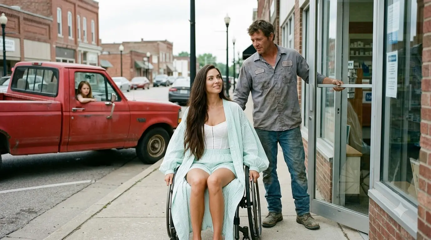 A Single Dad Paid for a Beautiful Woman’s Prescription After the Pharmacy Turned Her Away — Then a Black Sedan Stopped at the Curb
