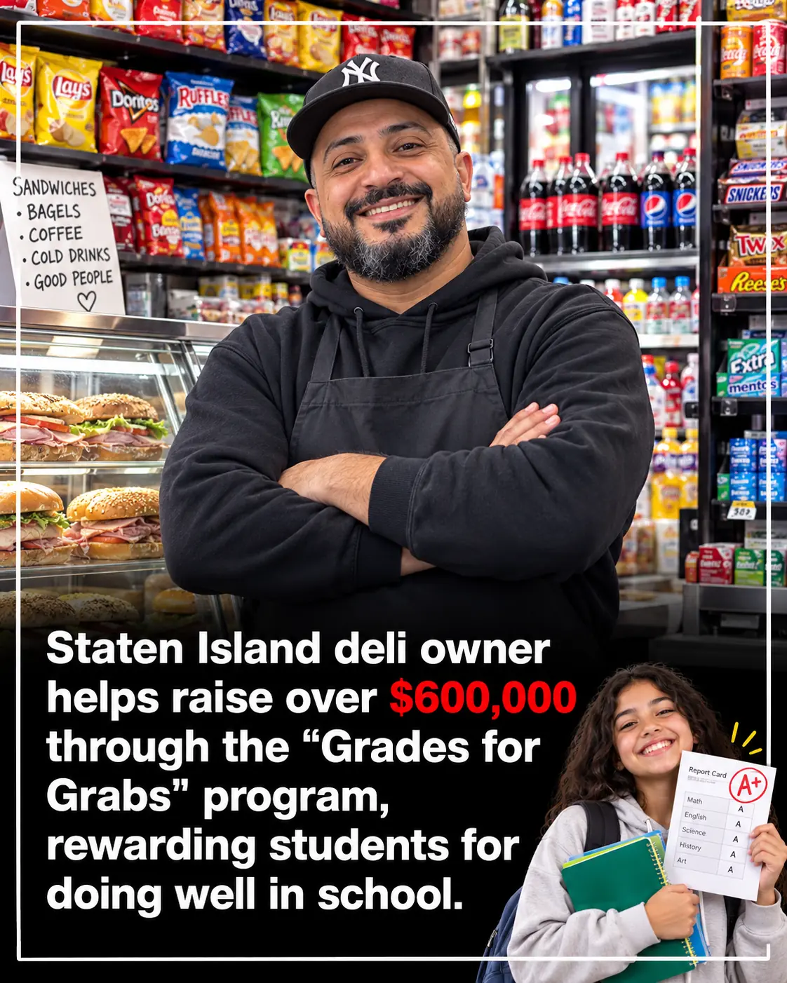 A New York Deli Owner Started Rewarding Kids for Good Grades—Then His Simple Act of Kindness Inspired Thousands and Raised Over $618,000
