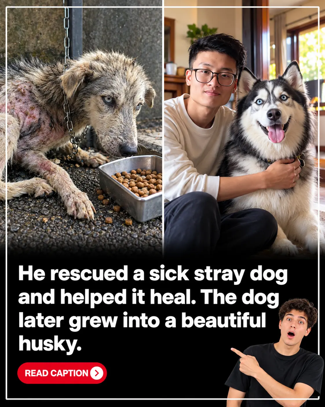 He Rescued a Starving, Nearly Hairless Dog From the Streets of Bali—10 Months Later, Her Incredible Transformation Revealed a Beautiful Siberian Husky ❤️