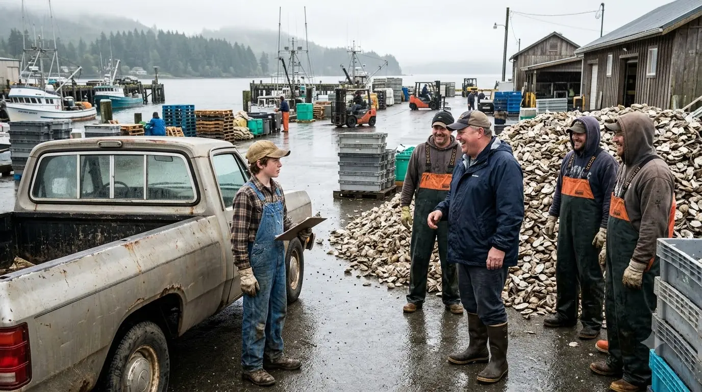 They Laughed When a 13-Year-Old Farm Boy Asked for Tons of Fish-Market Waste — Then the Trucks Started Following His Rusted Pickup