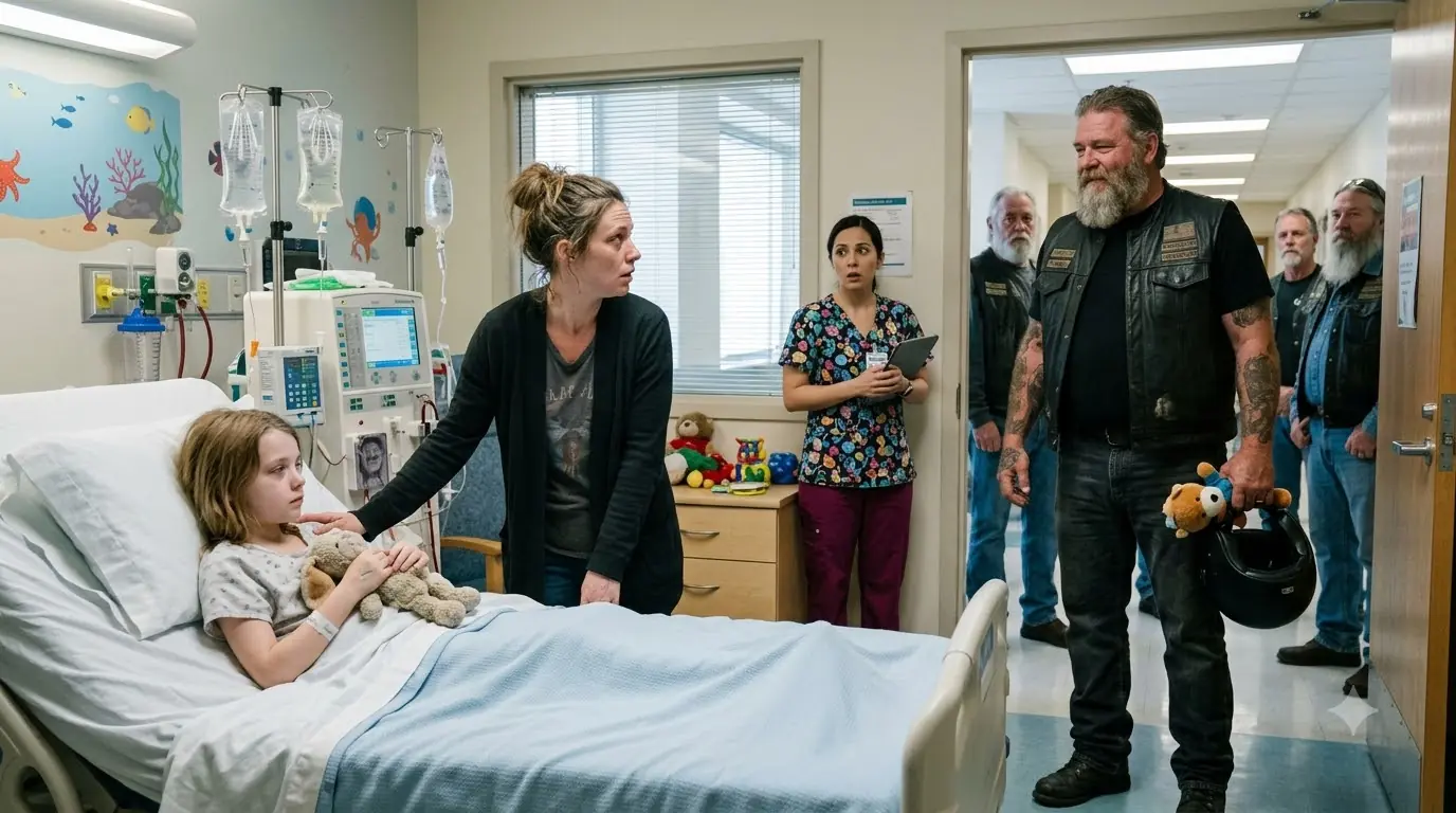 A Biker Crew Filled the Hallway Outside a Dying Girl’s Room — Then Their Leader Asked the Nurse One Question