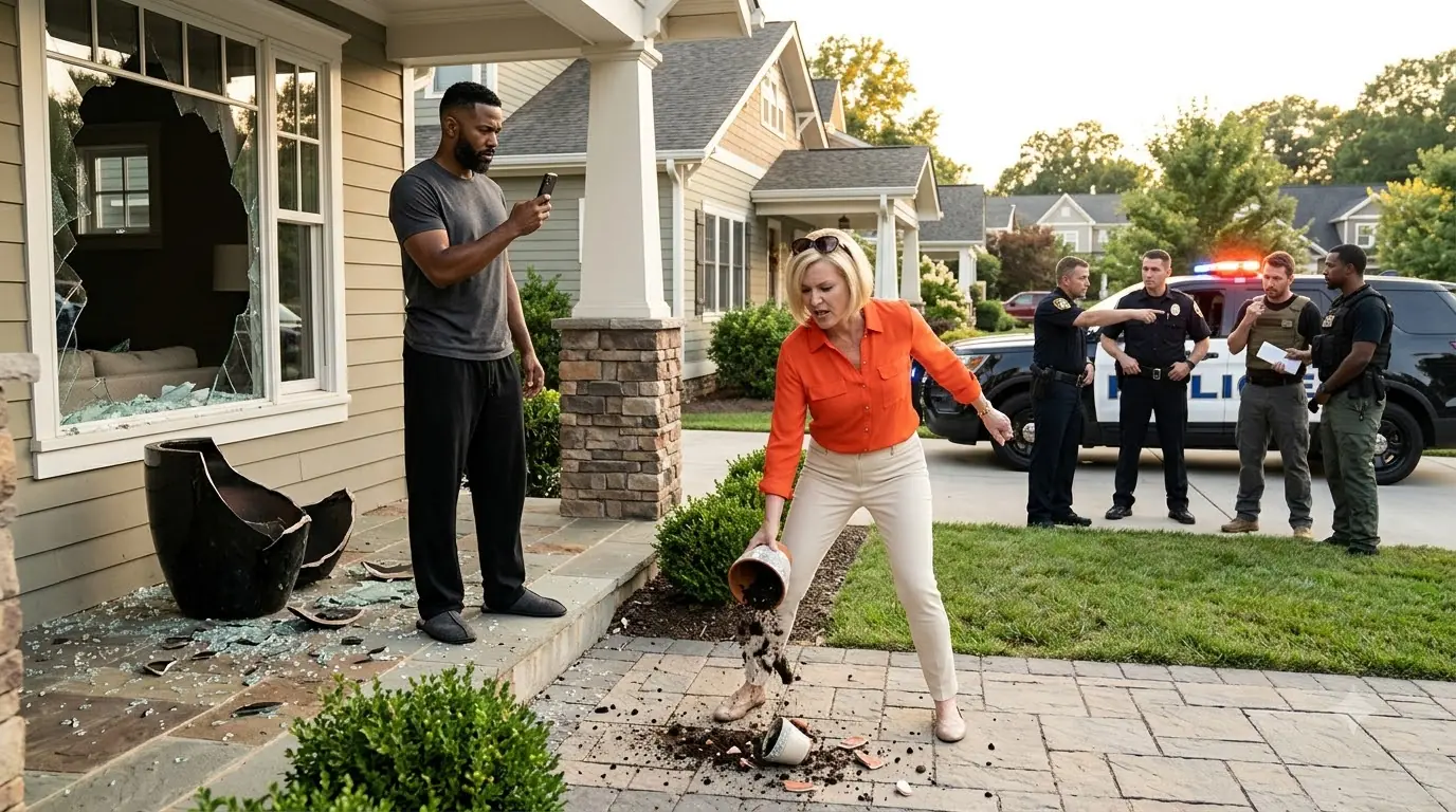 The HOA President Smashed a Planter Through a Homeowner’s Window — Then the Men She Hired Came Back With Someone Else
