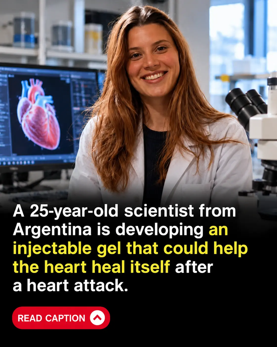 Meet Pilar Ferrer, the 25-Year-Old Argentine Biologist Helping Develop an Injectable Gel That Could One Day Help Damaged Hearts Repair Themselves ❤️