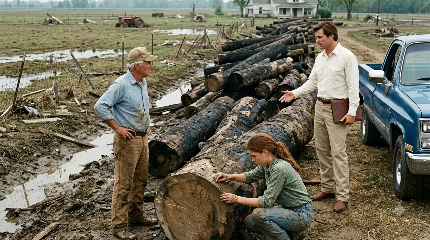A Flood Washed Strange Logs Onto Her Land — The Little Girl Knew Exactly What They Were