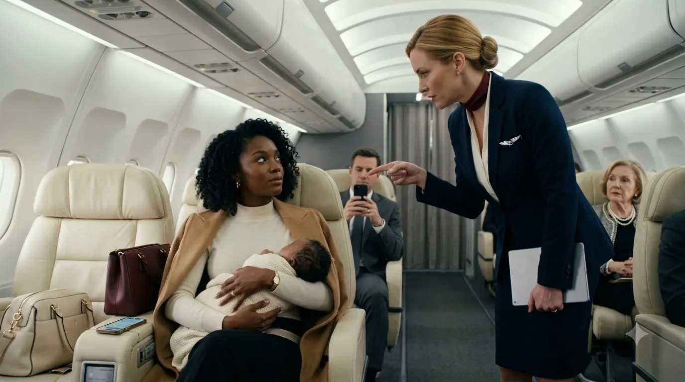 Flight Attendant Mocked A Woman Holding Her Son — Didn’t Know Her Husband Owned the Airline