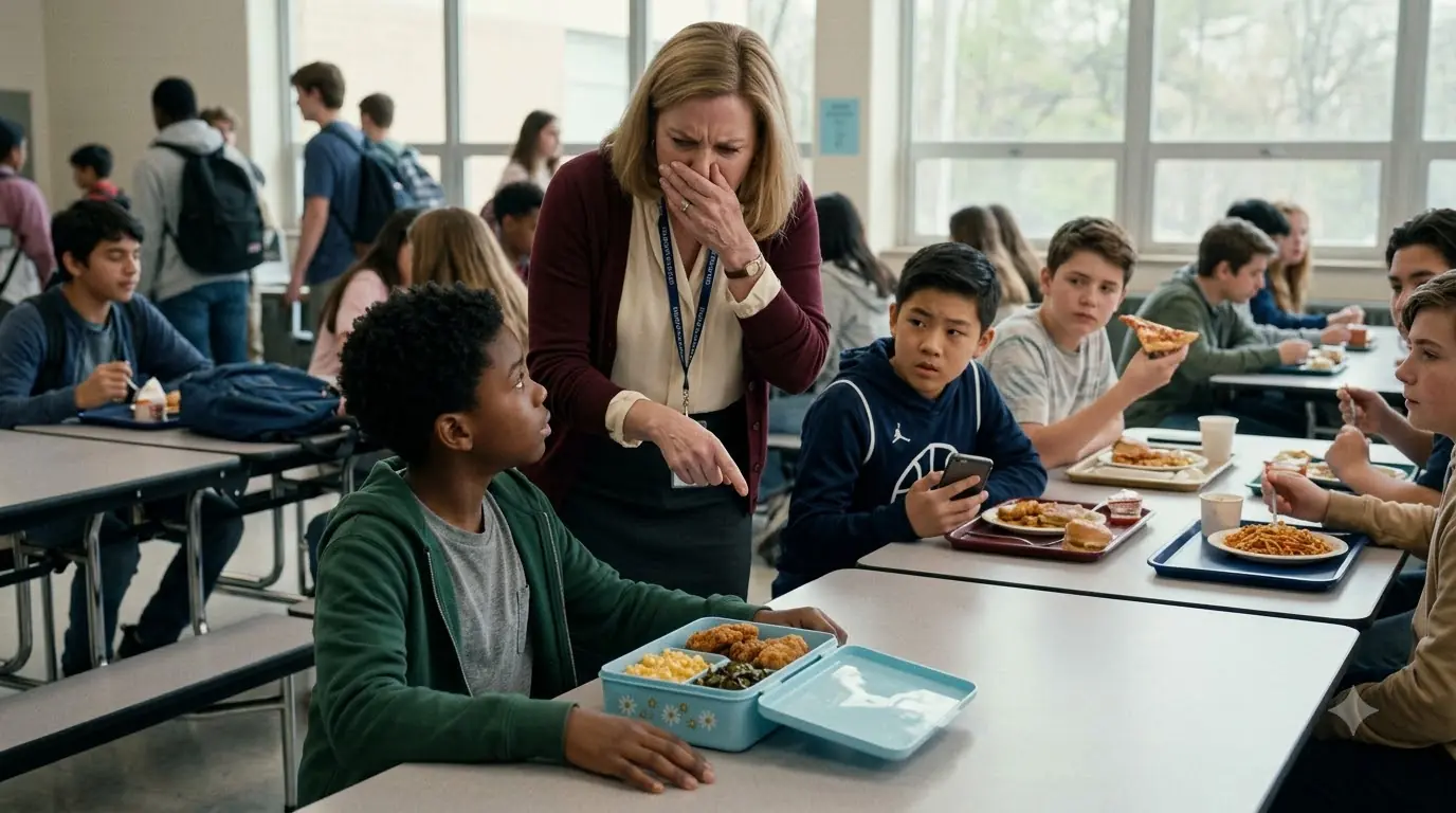 Teacher Threw A Student's Food Away — Until His Father Walked In