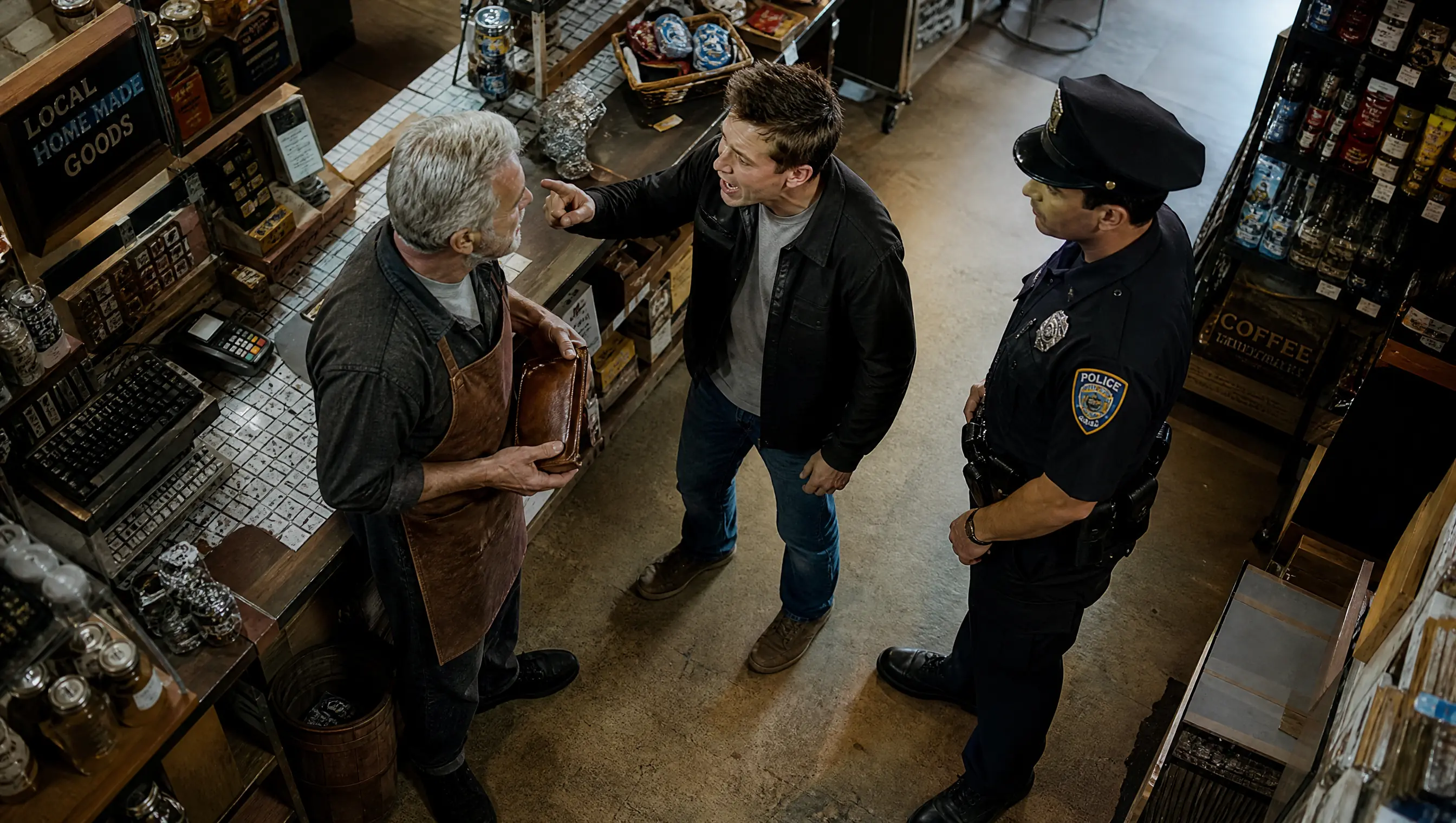 A Cop Accused the Gray-Haired Shop Owner of Theft, Until His Customer Cried, "Officer, I Just Bought That From Him!"