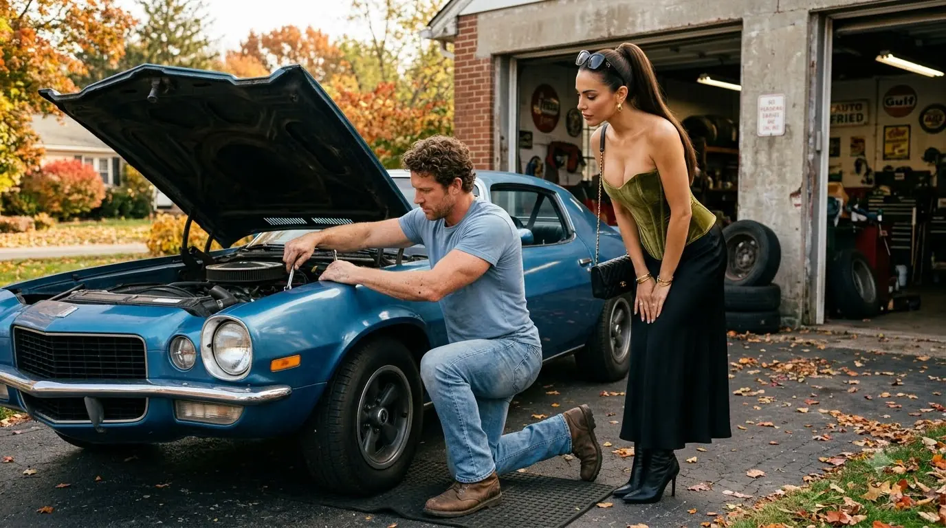 She Whispered “I Wish You Were Mine” While a Single Dad Fixed Her Engine — Then She Called Him by a Name He Had Buried for Twenty-Four Years