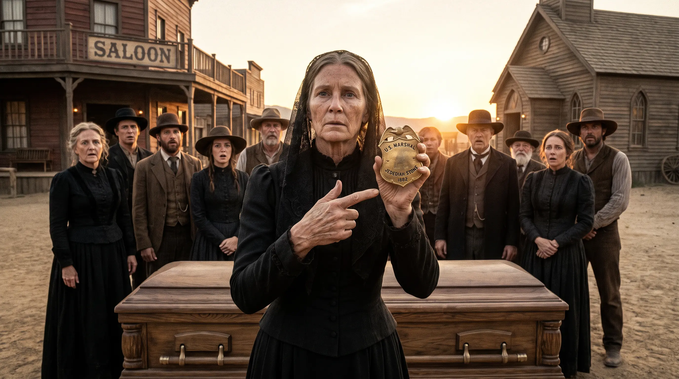 The Whole Town Buried Him as an Outlaw, Until His Widow Pulled a Gold Badge From His Coat and Said, "Read the Back"