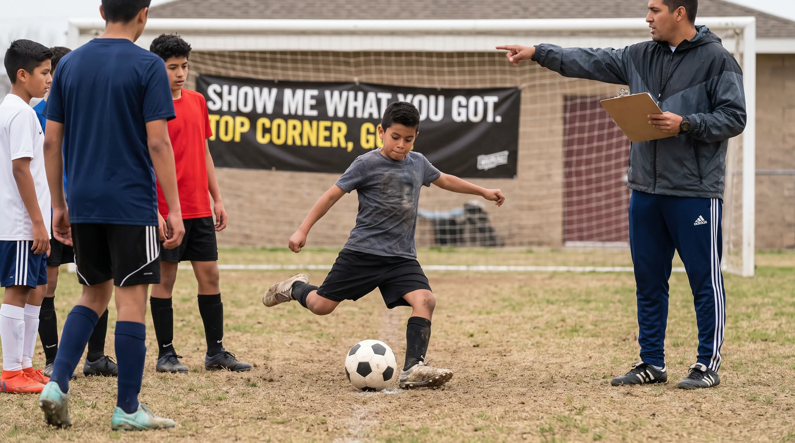 Mocked for His Worn-Out Cleats at Soccer Tryouts, Until the Coach Said, "Show Me What You Got. Top Corner, Go"
