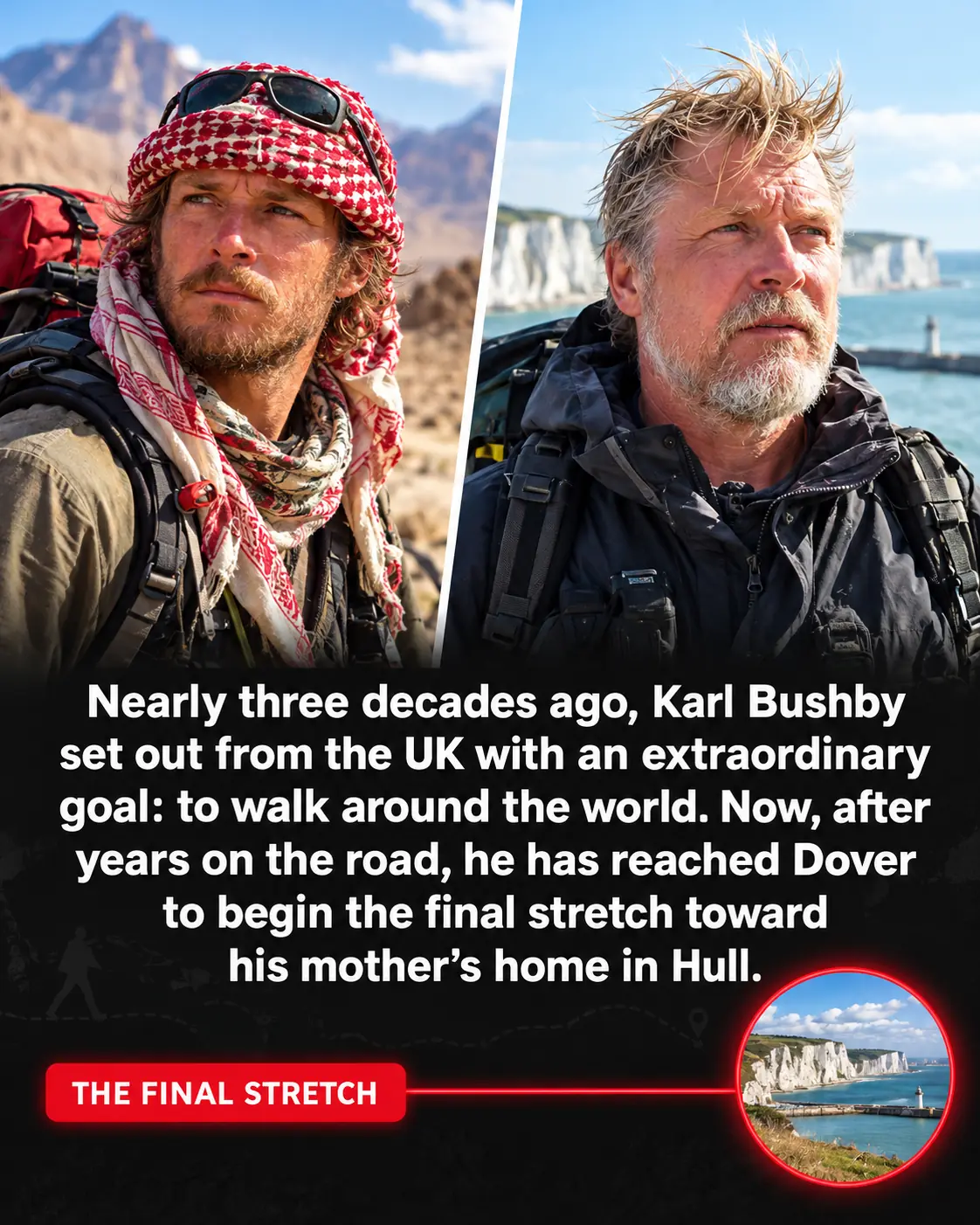 After 28 Years Walking Around the World, Karl Bushby Is Finally Just 250 Miles From Home
