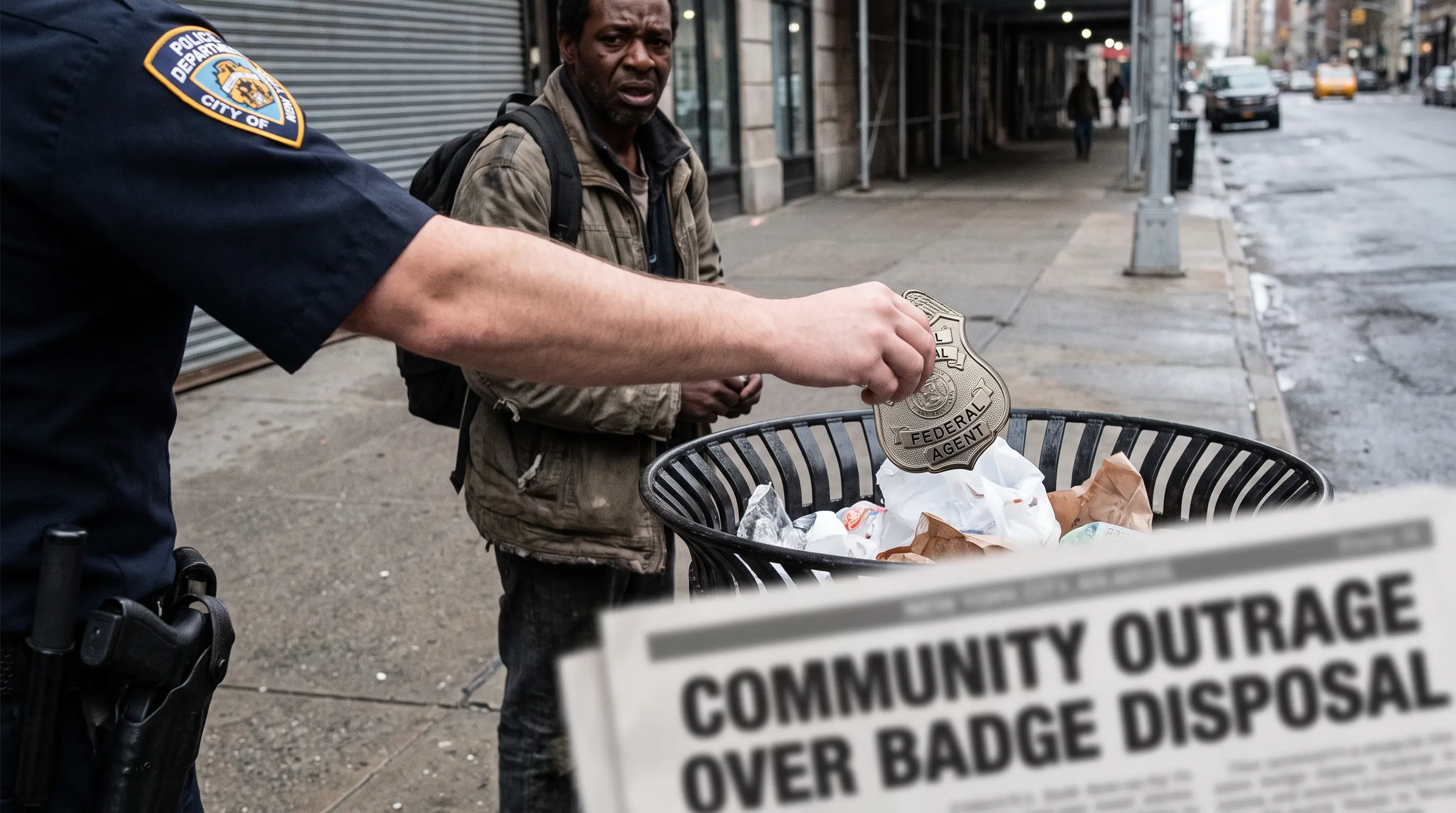 Cop Throws Black Single Dad’s Federal Badge in Trash — 5 Minutes Later She’s Begging Him