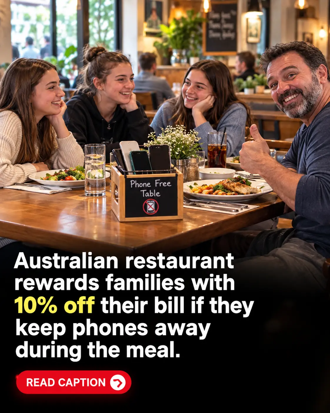 Australian Restaurant Offers 10% Off for Diners Who Put Their Phones Away and Enjoy Real Conversations