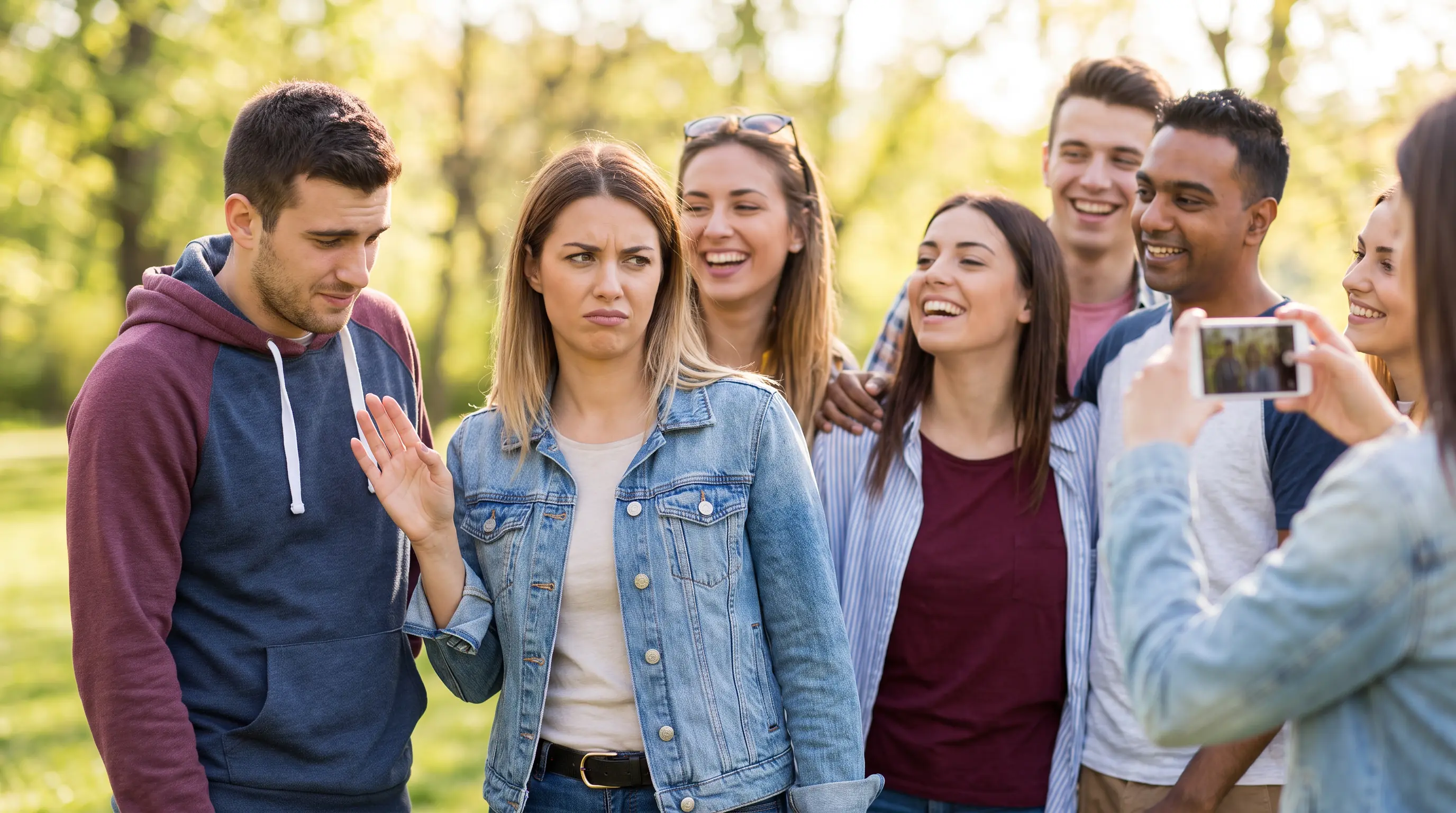 In The Middle Of A Group Photo, She Sneered, “Move Out Of The Picture — Your Face Is Ruining It"