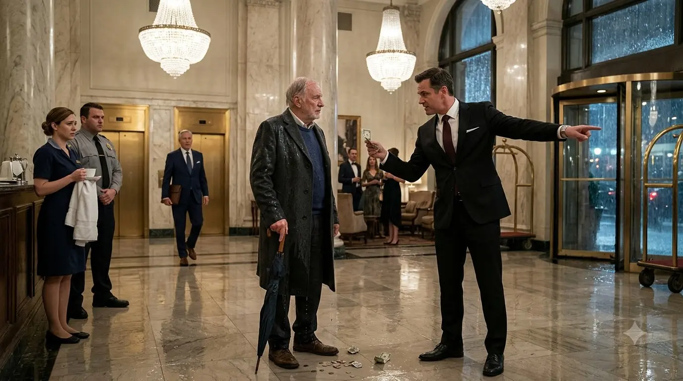 "Crawl Out Of My Lobby!" Manager Humiliates A Beggar — Not Knowing He's The Billionaire Hotel Owner