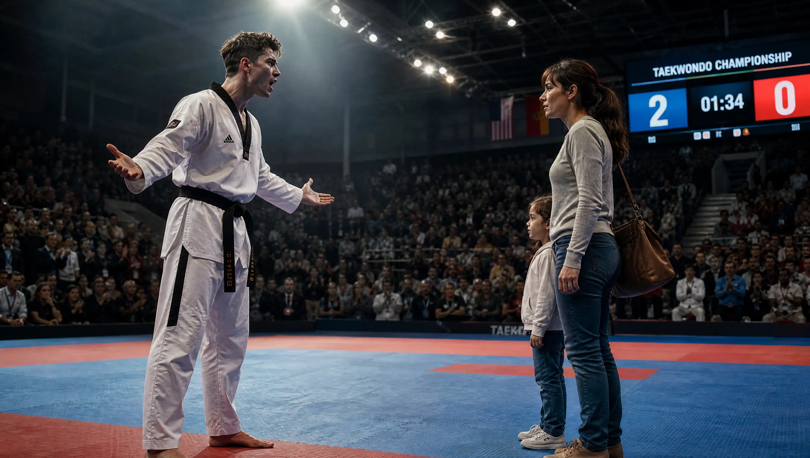 Taekwondo Champ Yelled "Who Dares Challenge Me?" — A Single Mom Stopped Her Fist 1 Inch Away!