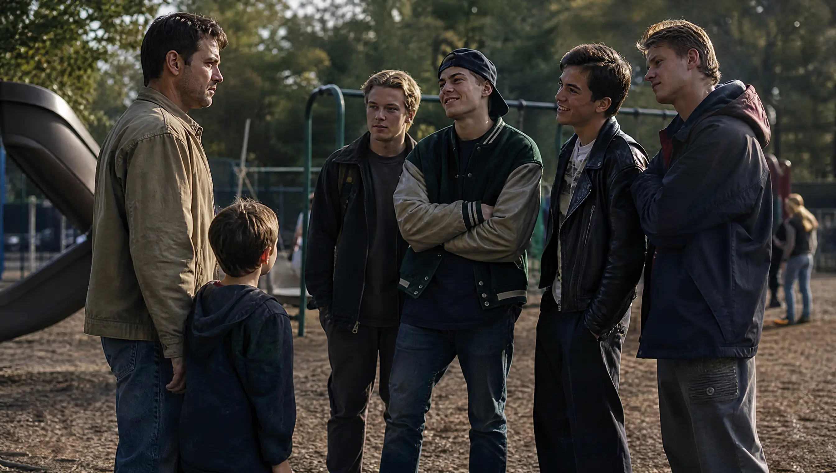 "What Are You Going To Do" 5 Bullies Taunted The Single Dad — His Answer Silenced The Entire Park